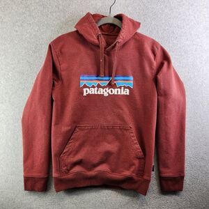 Patagonia Hoodie Mens S Red Uprisal Hoody Fleece Mountain Logo Southwestern